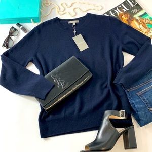 *SOLD* Neiman Marcus Cashmere Collection Sweater - Dark Navy Blue Cashmere XL